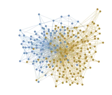 Interaction graph used to discuss community separation in the MisDOOM study